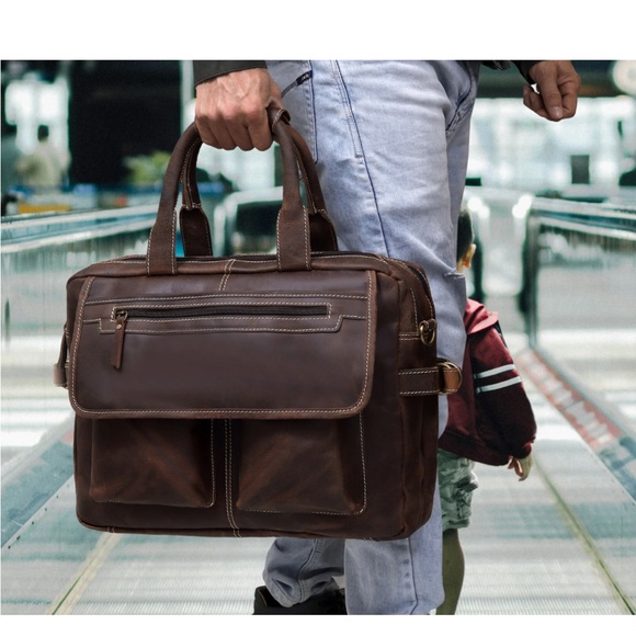 Brown Leather Men's Bag